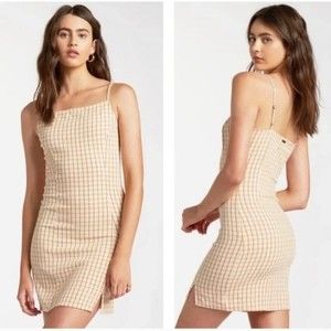 Billabong Sleeveless Plaid Mini Dress